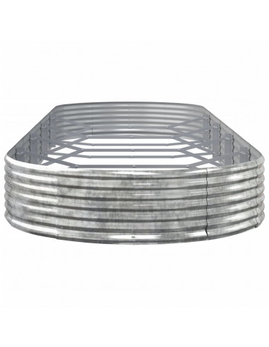 Letto Giardino Acciaio Verniciato Polvere 450x140x36 cm Argento