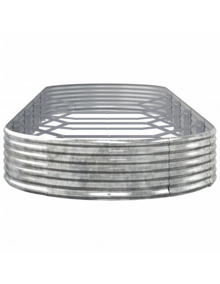 Letto Giardino Acciaio Verniciato Polvere 450x140x36 cm Argento