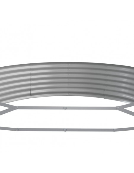 Letto Giardino Acciaio Verniciato Polvere 450x140x36 cm Argento