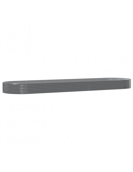 Letto Giardino Acciaio Verniciato a Polvere 523x140x36cm Grigio