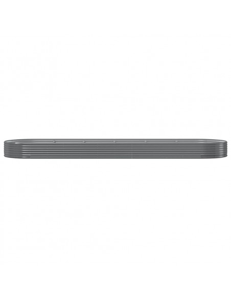 Letto Giardino Acciaio Verniciato a Polvere 523x140x36cm Grigio