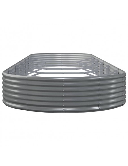 Letto Giardino Acciaio Verniciato a Polvere 523x140x36cm Grigio