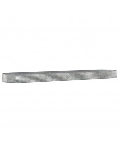 Letto Giardino Acciaio Zincato 600x140x36 cm Argento 2