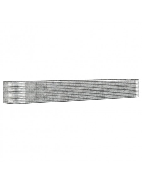 Letto Giardino Acciaio Verniciato Polvere 554x100x68cm Argento