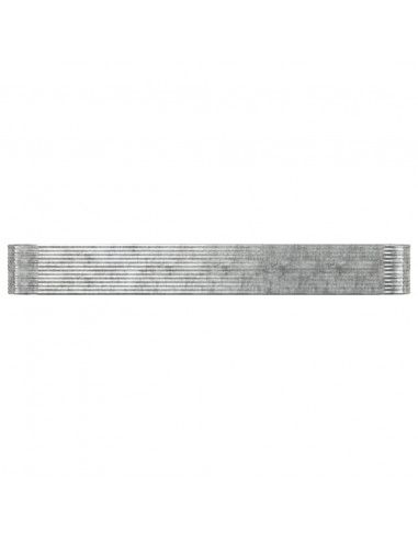 Letto Giardino Acciaio Verniciato Polvere 554x100x68cm Argento