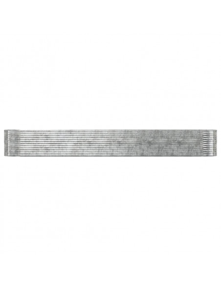 Letto Giardino Acciaio Verniciato Polvere 554x100x68cm Argento