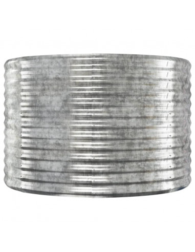 Letto Giardino Acciaio Verniciato Polvere 554x100x68cm Argento