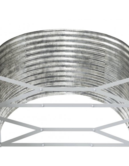 Letto Giardino Acciaio Verniciato Polvere 554x100x68cm Argento