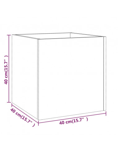 Fioriera Rovere Fumo 40x40x40 cm in Legno Multistrato