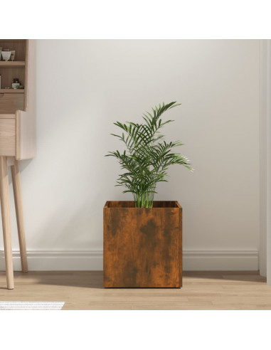 Fioriera Rovere Fumo 40x40x40 cm in Legno Multistrato