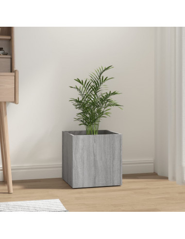 Fioriera Grigio Sonoma 40x40x40 cm in Legno Multistrato