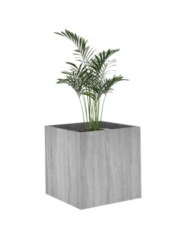 Fioriera Grigio Sonoma 40x40x40 cm in Legno Multistrato