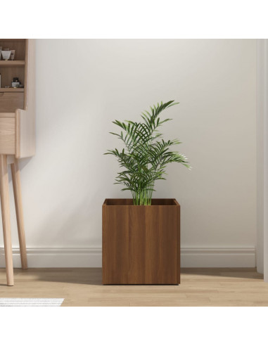 Fioriera Rovere Marrone 40x40x40 cm in Legno Multistrato