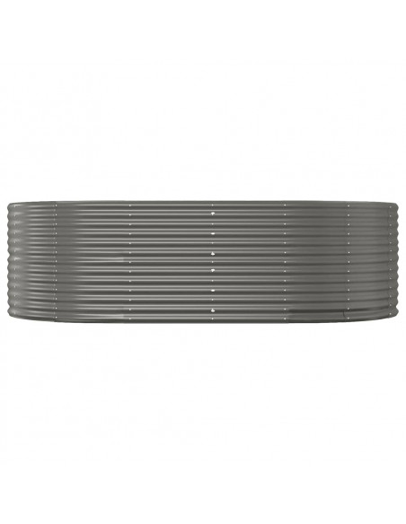 Letto Giardino Acciaio Verniciato Polvere 212x140x68 cm Grigio