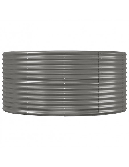 Letto Giardino Acciaio Verniciato Polvere 212x140x68 cm Grigio