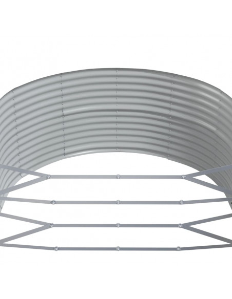 Letto Giardino Acciaio Verniciato Polvere 212x140x68 cm Grigio