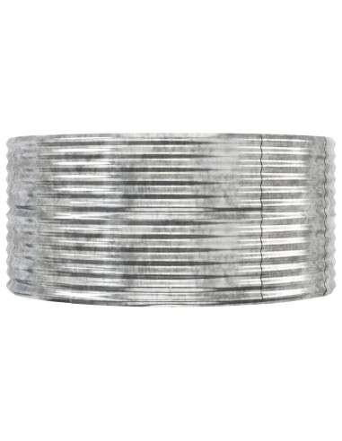 Letto Giardino Acciaio Vernice a Polvere 212x140x68cm Argento