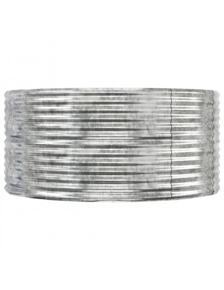Letto Giardino Acciaio Verniciato Polvere 367x140x68 cm Argento
