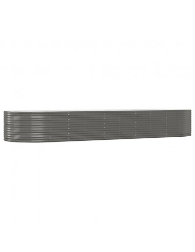 Letto Giardino Acciaio Zincato 447x140x68 cm Grigio