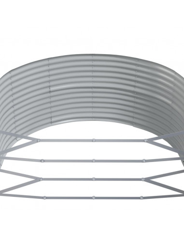 Letto Giardino Acciaio Zincato 447x140x68 cm Grigio