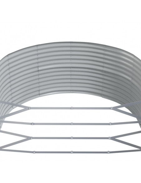 Letto Giardino Acciaio Zincato 447x140x68 cm Grigio