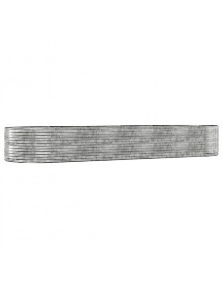 Letto Giardino Acciaio Verniciato Polvere 447x140x68 cm Argento