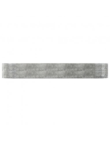 Letto Giardino Acciaio Verniciato Polvere 447x140x68 cm Argento