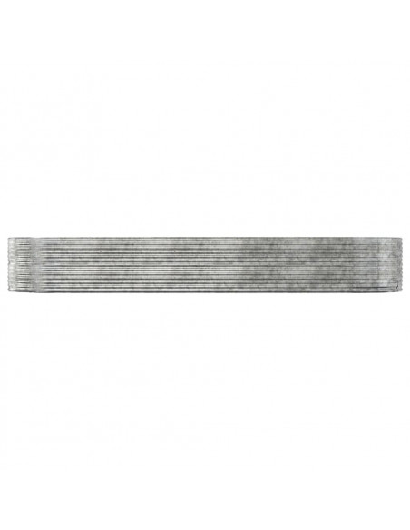 Letto Giardino Acciaio Verniciato Polvere 447x140x68 cm Argento