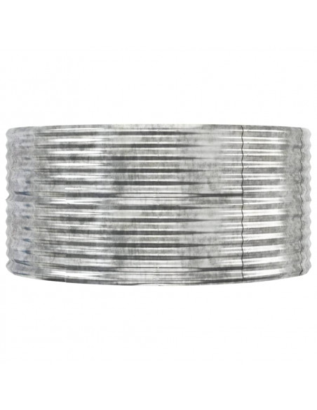 Letto Giardino Acciaio Verniciato Polvere 447x140x68 cm Argento