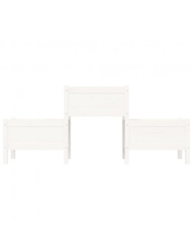 Fioriera Bianca 178,5x44x75 cm in Legno Massello di Pino