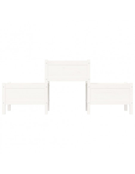 Fioriera Bianca 178,5x44x75 cm in Legno Massello di Pino