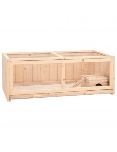 Gabbia per Criceti 104x52x38 cm in Legno Massello di Abete 2