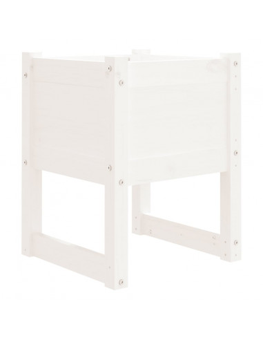 Fioriera Bianca 40x40x52,5 cm in Legno Massello di Pino