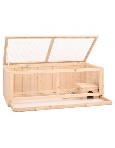 Gabbia per Criceti 104x52x38 cm in Legno Massello di Abete