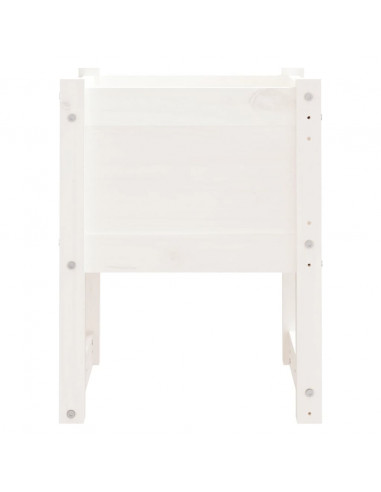 Fioriera Bianca 40x40x52,5 cm in Legno Massello di Pino