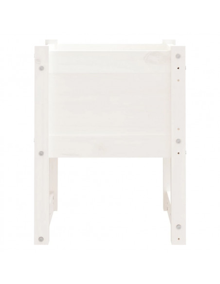 Fioriera Bianca 40x40x52,5 cm in Legno Massello di Pino