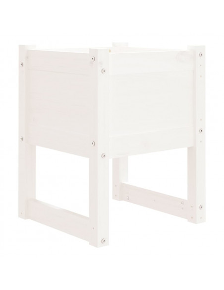 Fioriere 2 pz Bianche 40x40x52,5 cm in Legno Massello di Pino