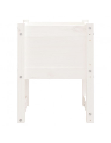Fioriere 2 pz Bianche 40x40x52,5 cm in Legno Massello di Pino