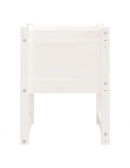 Fioriere 2 pz Bianche 40x40x52,5 cm in Legno Massello di Pino