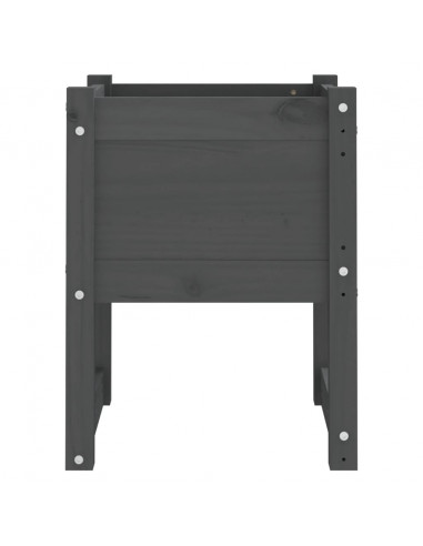 Fioriera Grigio 40x40x52,5 cm in Legno Massello di Pino