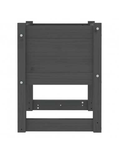 Fioriera Grigio 40x40x52,5 cm in Legno Massello di Pino