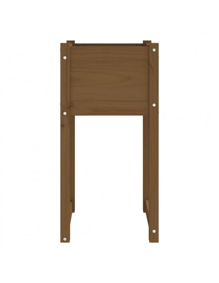 Fioriera Miele 40x40x81 cm in Legno Massello di Pino