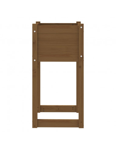 Fioriera Miele 40x40x81 cm in Legno Massello di Pino