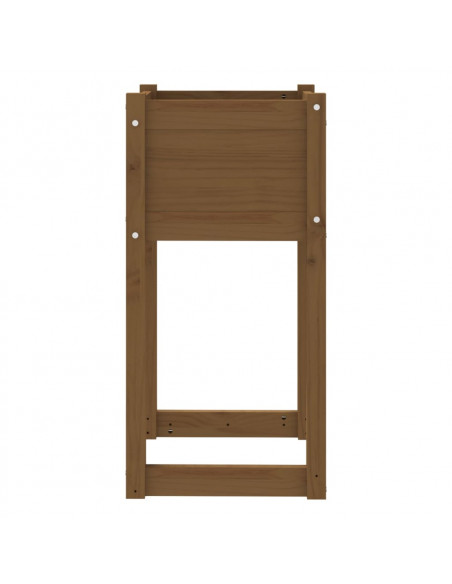 Fioriera Miele 40x40x81 cm in Legno Massello di Pino