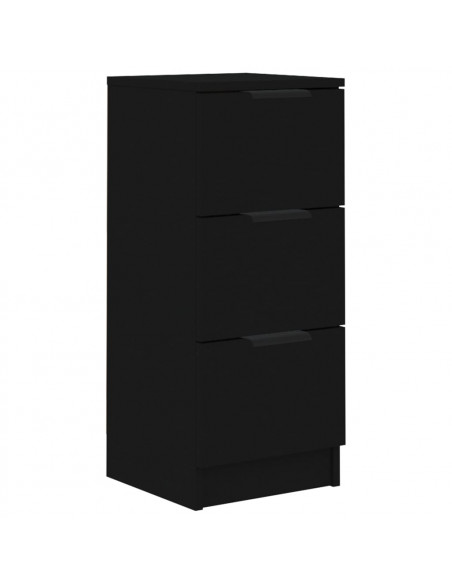 Credenza Nera 30x30x70 cm in Legno Multistrato