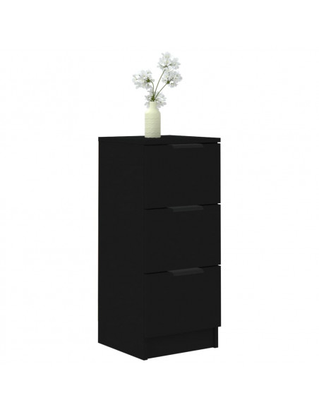 Credenza Nera 30x30x70 cm in Legno Multistrato