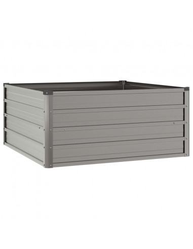 Letto Rialzato da Giardino Ruggine 100x100x45 cm Acciaio Corten