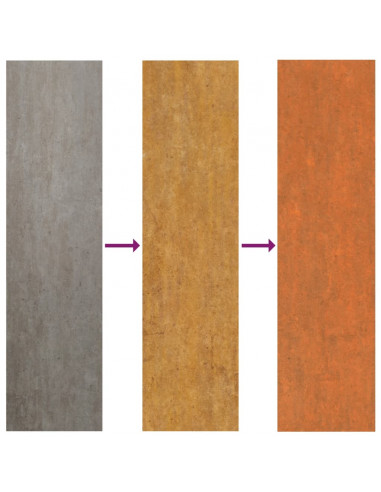 Letto Rialzato da Giardino Ruggine 100x100x45 cm Acciaio Corten