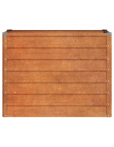 Letto Rialzato da Giardino Ruggine 100x40x77 cm Acciaio Corten