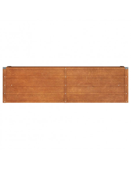 Letto Rialzato da Giardino Ruggine 160x40x45 cm Acciaio Corten